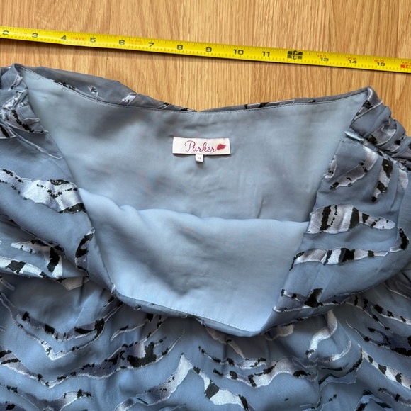 Parker Flounced Zebra Print Mini Skirt Size 12 - Picture 6 of 6